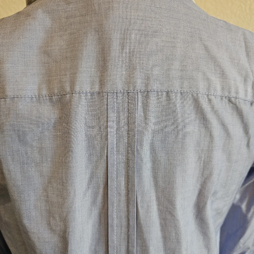 J. Crew Blue and White Collared Midi Shirt Dress